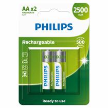 Pilha recarregavel philips aa 2500mah r6b2rtu25 c/2