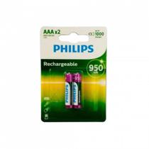 Pilha Recarregável Philips AAA 950mAh 2 Unidades Pilha Recarregável Philips AAA 950mAh 2 Unidades