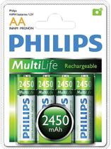 Pilha recarregável Philips c/4 2450 mah
