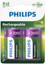 Pilha Recarregável Philips Grande D 02 Unidades 1.2V +3000