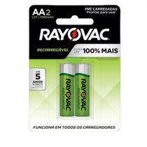 Pilha Recarregável Rayovac AA 1350 mAh 1.2V - Cartela com 2 Unidades