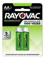 Pilha Recarregável Rayovac AA Cartela Com 2 Un.