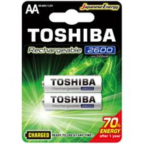 Pilha Recarregável Toshiba AA 2x Unidades 2600mAh Japanese Energy Pilha Recarregável Toshiba AA 2x Unidades 2600mAh Japanese Energy