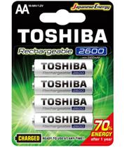 Pilha Recarregável Toshiba AA 4x Unidades 2600mAh Japanese Energy Pilha Recarregável Toshiba AA 4x Unidades 2600mAh Japanese Energy