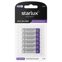 Pilha Starlux Energy Alcalina AAA 6 Unidades