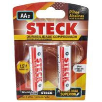 Pilha Steck Alcalina Aa 2 Peças Blister - Steck