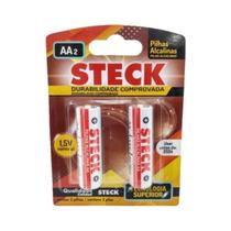 Pilha Steck Alcalina AA 2pcs Blister