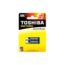 Pilha Toshiba Alcalina Palito AAA 1,5V Cartela com 2 Unidades