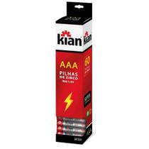 Pilha Zinco AAA Palito 60 Unidades KIAN Pilha Zinco AAA Palito 60 Unidades KIAN