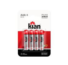 Pilha Zinco Aaa R03 1.5v Blister Com 4 Unidade Kian Lacrado Pilha Zinco Aaa R03 1.5v Blister Com 4 Unidade Kian Lacrado