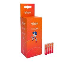 Pilha Zinco Aaa Tubo 40 Unidades Elgin R03 F108