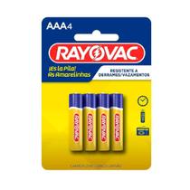 Pilha Zinco Aaa4 Rayovac Amarelinhas Cartela Com 04 Unidades - UN / 4