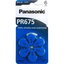 Pilha Zinco Auditiva 1,4V PR675H (C/6 Pilhas) Panasonic - CAR / 6