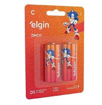 PILHA ZINCO C R14 - 1,5V ELGIN - CARTELA COM 2un PILHA ZINCO C R14 - 1,5V ELGIN - CARTELA COM 2un
