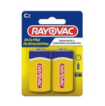Pilha Zinco C2 Média Rayovac Cartela com 2 Unidades Amarela Pilha Zinco C2 Média Rayovac Cartela com 2 Unidades Amarela