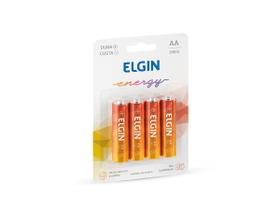 Pilha Zinco Carvão Aa R06 Blister Com 4 Un Elgin 82184