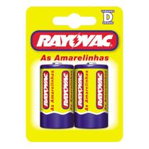 Pilha Zinco Grande D Rayovac - Blister com 2 Unidades