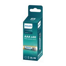 Pilha Zinco Philips AAA Carvão com 40 Unidades