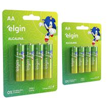 Pilhas AA Alcalina 1,5v Elgin (cartela Com 8) - A Mellhor!