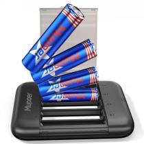 Pilhas AA recarregáveis Mupper 3600mWh 1.5V, pacote com 4 unidades com caixa