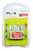 Pilhas Aa Recarregável 2900 Mah Flex Gold 4 Unidades Pilhas Aa Recarregável 2900 Mah Flex Gold 4 Unidades