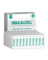 Pilhas AAA Doucalcell, pacote com 100 pilhas alcalinas de 1,5 V, anti-vazamento