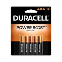 Pilhas AAA Duracell Coppertop com ingredientes que aumentam a potência, pacote de 10 unidades, bateria tripla A com alimentação de longa duração, bateria AAA alcalina para dispositivos domésticos e de escritório Pilhas AAA Duracell Coppertop com ingredientes que aumentam a potência, pacote de 10 unidades, bateria tripla A com alimentação de longa duração, bateria AAA alcalina para dispositivos domésticos e de escritório
