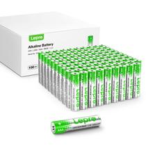 Pilhas AAA Lepro, pacote de 100, 1,5 V, 1200 mAh, alcalinas