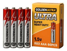 Pilhas Aaa Palito Golden Ultra Caixa Super Hyper 60 Unidades