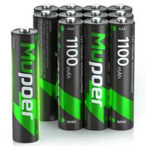 Pilhas AAA recarregáveis Mupoer 1100mAh (pacote com 12)