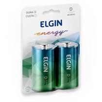 Pilhas Alcalina Energy D Cartela 2 unidades 82157 - Elgin