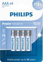 Pilhas Alcalina Philips 4 Unidades AAA - Original