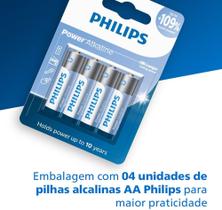 Pilhas alcalinas aa blister com 4 unidades lr6p4b/59 - PHILIPS