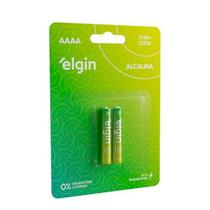 Pilhas Alcalinas AAAA 4A com 2 Unidades Elgin - Pequena Pilhas Alcalinas AAAA 4A com 2 Unidades Elgin - Pequena