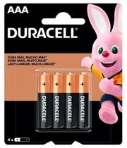 Pilhas Alcalinas Duracell AAA Longa Duração Blister com 4 Unidades Pilhas Alcalinas Duracell AAA Longa Duração Blister com 4 Unidades