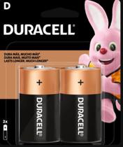 Pilhas Alcalinas Duracell D Grande 2 Unidades