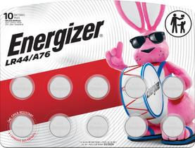 Pilhas Alcalinas Energizer LR44 A76 1,5 V - Pacote com 10 Pilhas Alcalinas Energizer LR44 A76 1,5 V - Pacote com 10