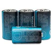 Pilhas alcalinas Kratos Power D 4 Pack de longa duração Pilhas alcalinas Kratos Power D 4 Pack de longa duração