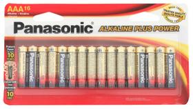 Pilhas Alcalinas Panasonic AAA Plus Pacote com 16 Unidades Pilhas Alcalinas Panasonic AAA Plus Pacote com 16 Unidades
