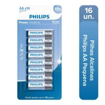Pilhas Alcalinas Philips AA Pequena Cartela Com 16 Unidades