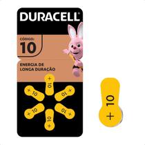Pilhas Auditivas Duracell Nº 10 Cartela Com 6 Unidades 1,45v