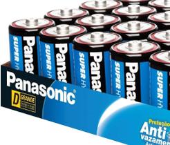 Pilhas D Grande Panasonic Zinco Lr20 C/24 Pilhas