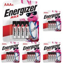Pilhas Energizer AAA, Alcalinas Max Triple A, Pacote com 4 (Pacote com 5) Pilhas Energizer AAA, Alcalinas Max Triple A, Pacote com 4 (Pacote com 5)