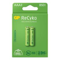 Pilhas GP Recyko Recarregáveis Palito AAA - 2 UND 850mah - gpalkaline