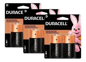 Pilhas Grande D Duracell Alcalina LR20 - Kit 6