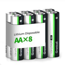 Pilhas Granicell de Lítio AA Pacote com 8 Unidades 1,5V Vida Útil de 10 Anos Pilhas Granicell de Lítio AA Pacote com 8 Unidades 1,5V Vida Útil de 10 Anos