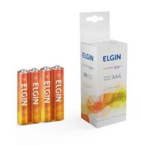 Pilhas Palito Aaa Elgin Zinco 1.5v Caixa Com 40 Peças Elgin