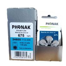 Pilhas Phonak P675 Aparelho Auditivo Com 60 Unidades