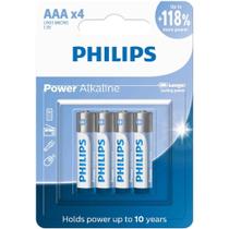 Pilhas Power Alcalinas AAA 4 Unidades Philips