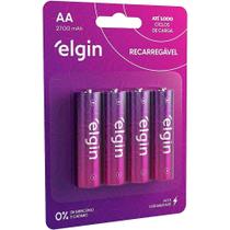 Pilhas recarregaveis aa 2700 mah elgin blister com 4 unidades